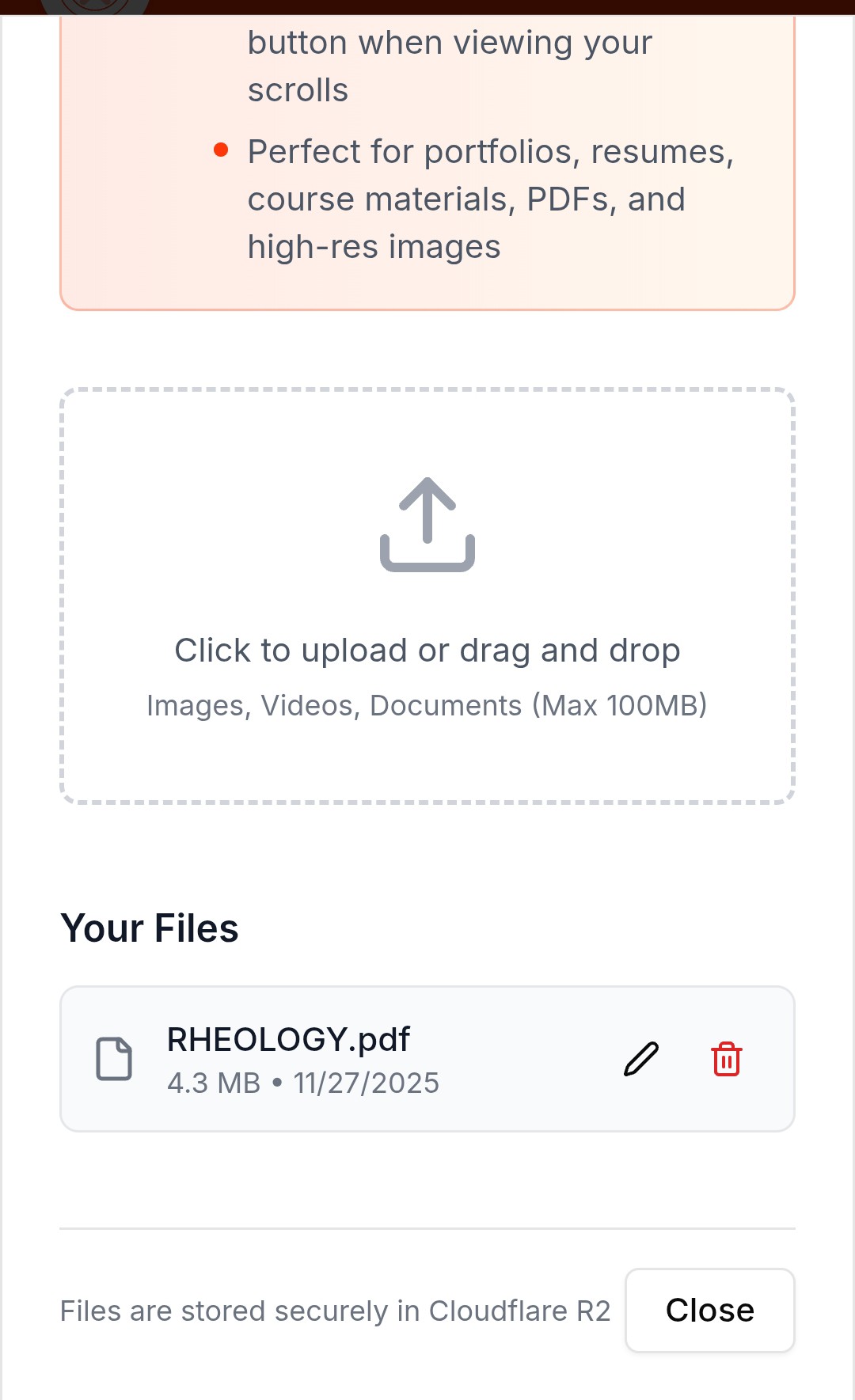 Step 7: Add files and let viewers download files through the dashboard menu